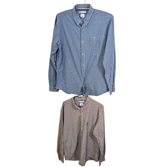 Columbia Sportswear Mens Long Sleeve Plaid Button Down Shirt Lot of 2 Size XL - Picture 2 of 5